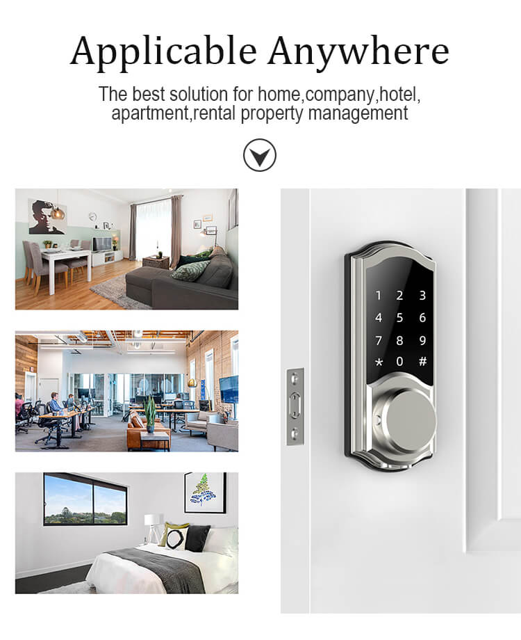 HFSecurity BP03 Biometric Keyless Smart Phone Open way Bluetooth Fingerprint Door Look