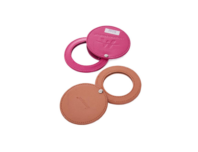 Rotatable Cosmetic Pocket Mirror PU Leather Small Purse Mirror