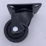 Double Ball Bearing Black Nylon Plate Swivel Caster Wheels 2.5 Inch