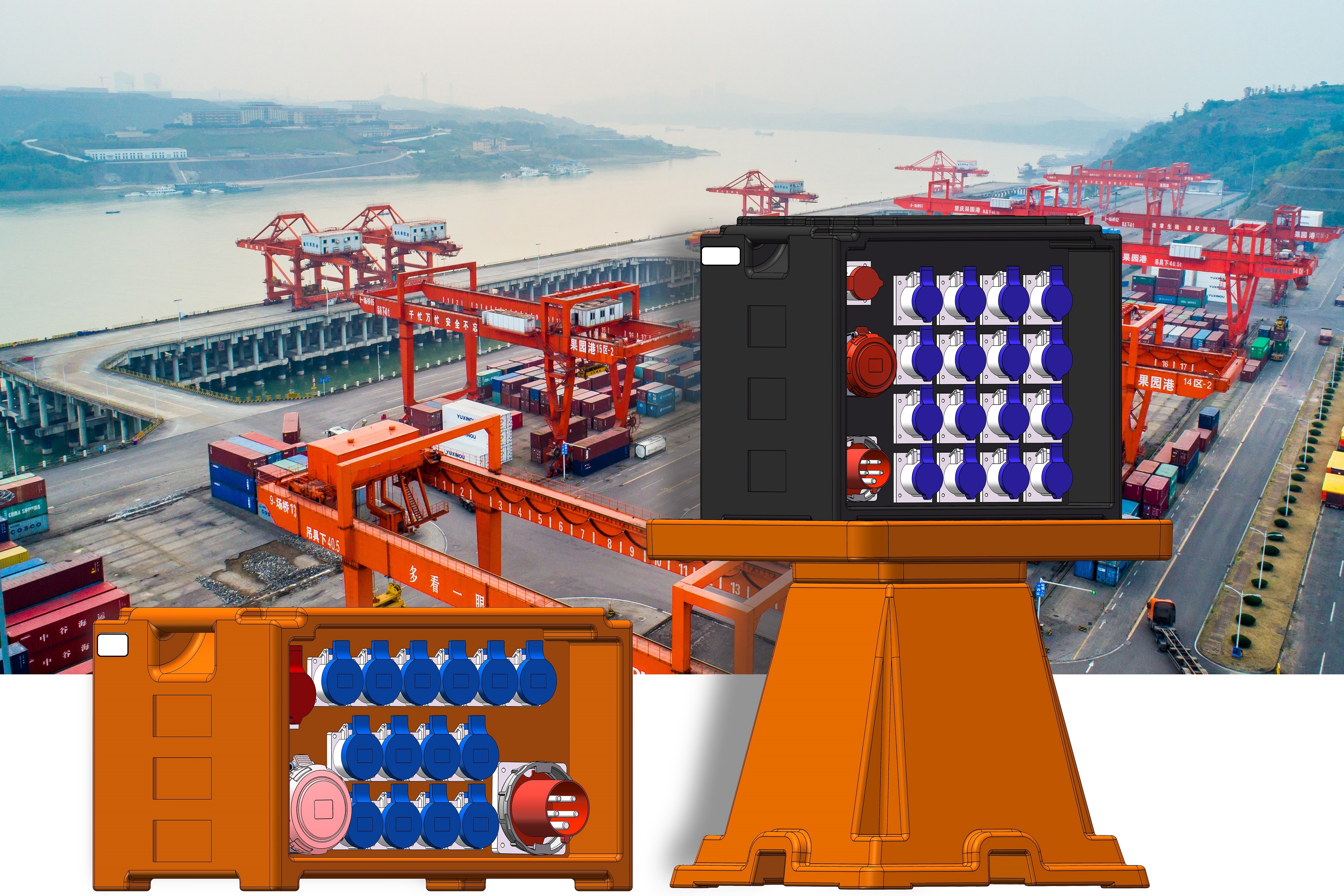 240V 18 Channel Power Distro Boxes Small Short Circuit Controller