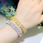 Fashion Tennis Bracelets For Women Ladies Wedding Rainbow Bangle Colorful Zircon