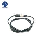 Ip67 Rear View Camera Aviation Cable 3 Pin M16 Male To Female Cable In Black