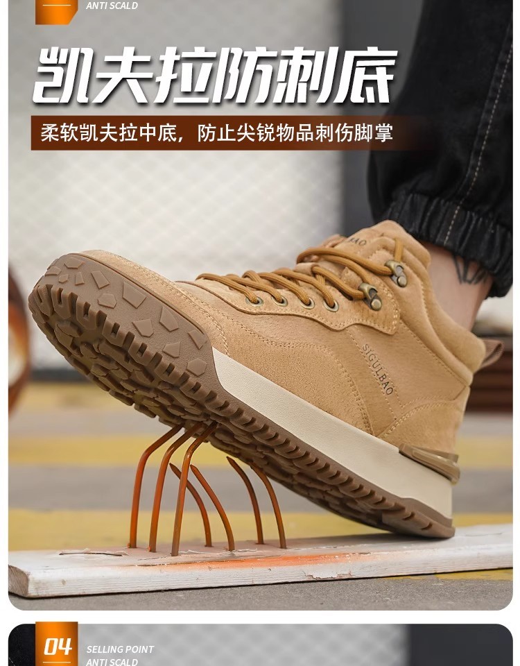 Kevlar Work Boots in Black for Superior Safety in Workplace