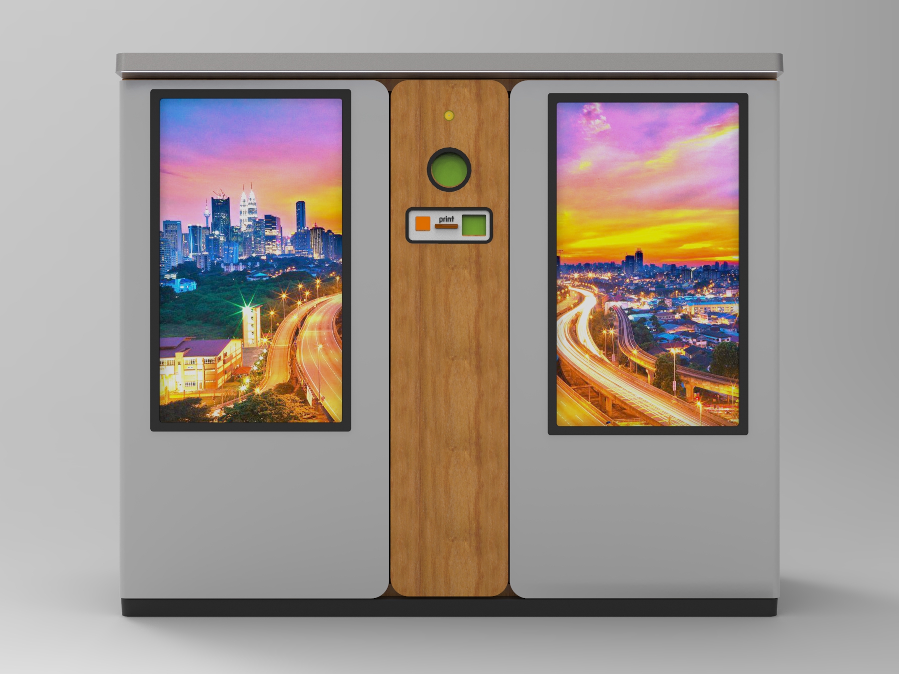 Outdoor Plastic Bottle Paid Recycling Machine Circle RVM 710
