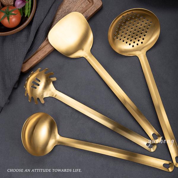 Factory Gold Luxury Color Stainless Steel Kitchen TOOLS Utensils Amazon Kitchen