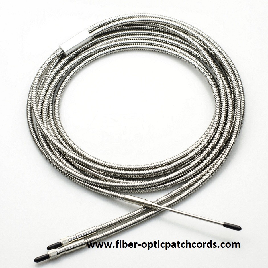 Y shape 1×2 SMA905 Stainless Steel Laser Optical Network Cable Acrylate Coating
