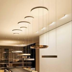 Quality Modern Simple LED Chandelier Ring Living Room Bedroom Dining Room Cicle Staircase Chandelier(WH-MI-290) wholesale