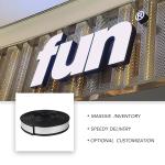 Weatherproof Black Sign Channel Letter Trim Cap High Strength