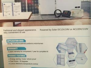 Quality Solar powered DC12V/AC220V Fridge ,Deep Freezer wholesale