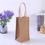 Natural Linen Jute Tote Wine Bottle Holder Bag