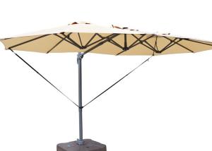 Quality Patio Double Sided 4.5x2.65m Outdoor Sun Parasol With Steel Pole wholesale