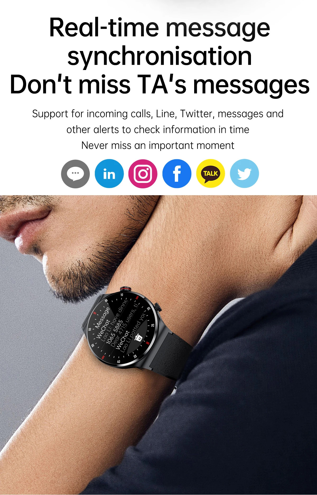 Rotary Button QW33 Outdoor Smart Watch NFC GPS Step Counting Sports Fitness