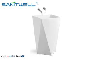 Quality Style bathroom sink glaze ceramic single hloe pedestal wash basin wholesale