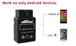 Quality Black Color Car Engine Tester Obd2 Auto Diagnostic Scanner KONNWEI KW912 Elm327 wholesale