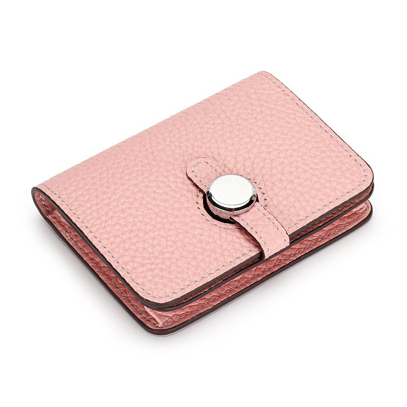 Low MOQ Mix Models Genuine Leather Slim Wallet Card Holder For Unisex Business Casual
