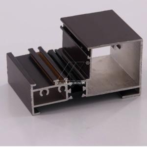 Wood Grain Aluminum Extrusion Profiles , Aluminium Door Frame T5 High Precision