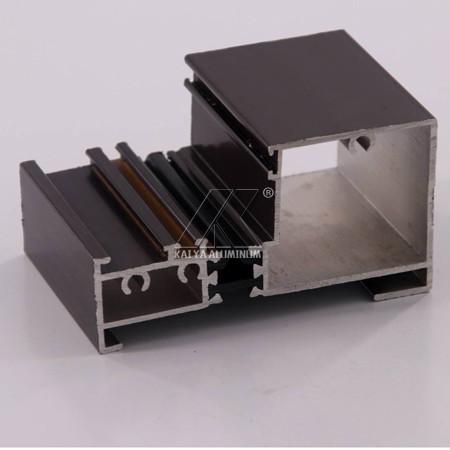 Cheap Wood Grain Aluminum Extrusion Profiles , Aluminium Door Frame T5 High Precision for sale