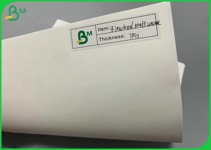 70g Food Grade MG Bleached Kraft Paper For Hamburger Wrapping Wood Pulp 