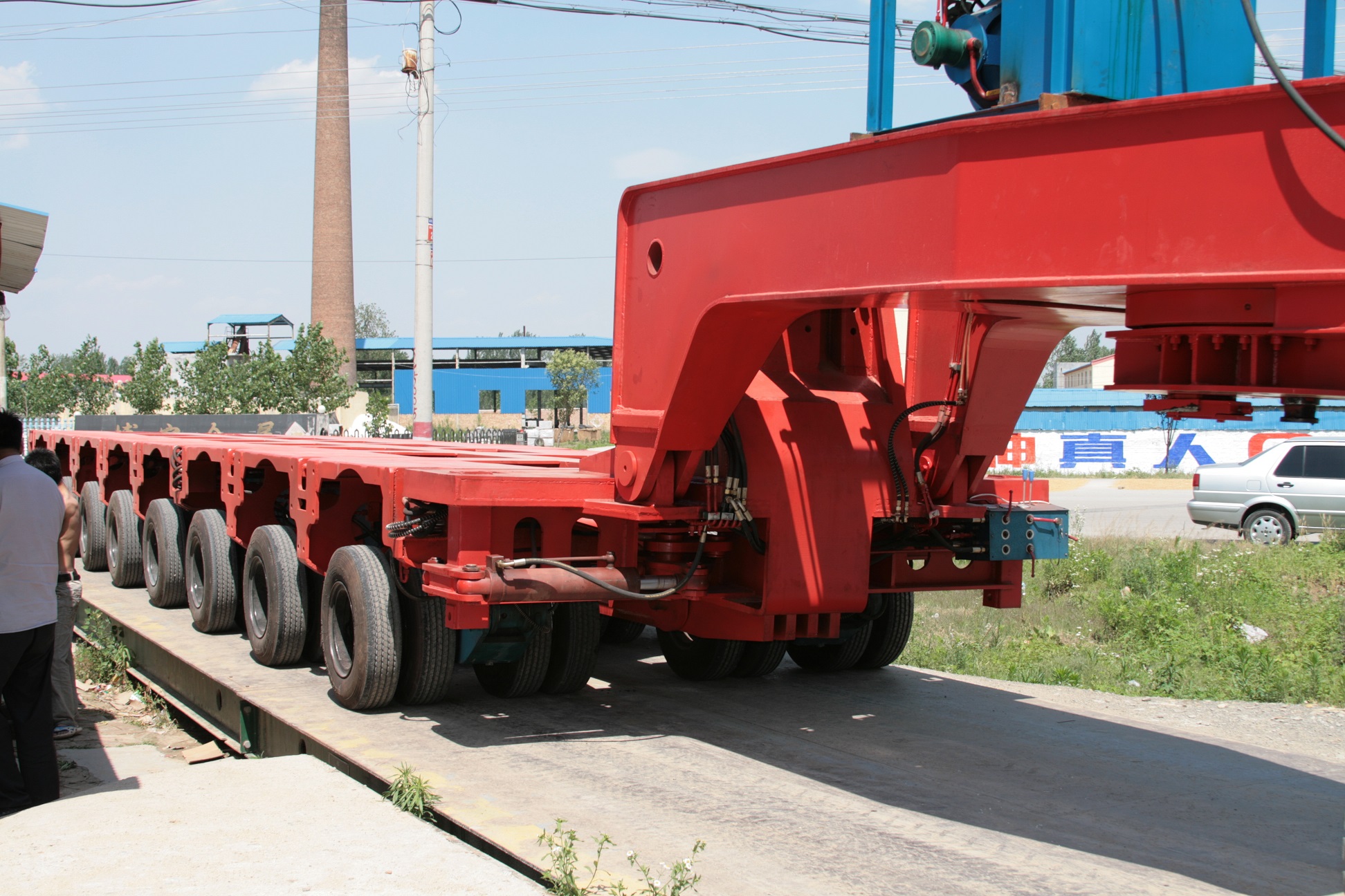 Max Payload 3000ton Goldhofer Modular Trailer Type Hydraulic Lowering Trailer