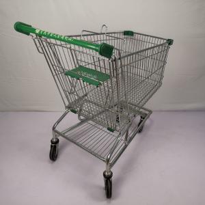 Quality Large Capacity 210L Chain Grocery Wire Shopping Trolley American Style Zinc Powder Coating wholesale
