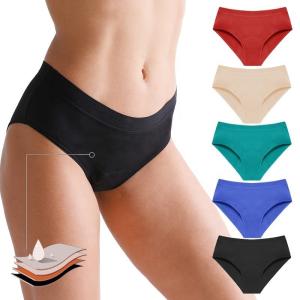 Quality Bamboo Fiber Leak Proof Period Underwear Breathable S-4XL Period Protection Underwear wholesale