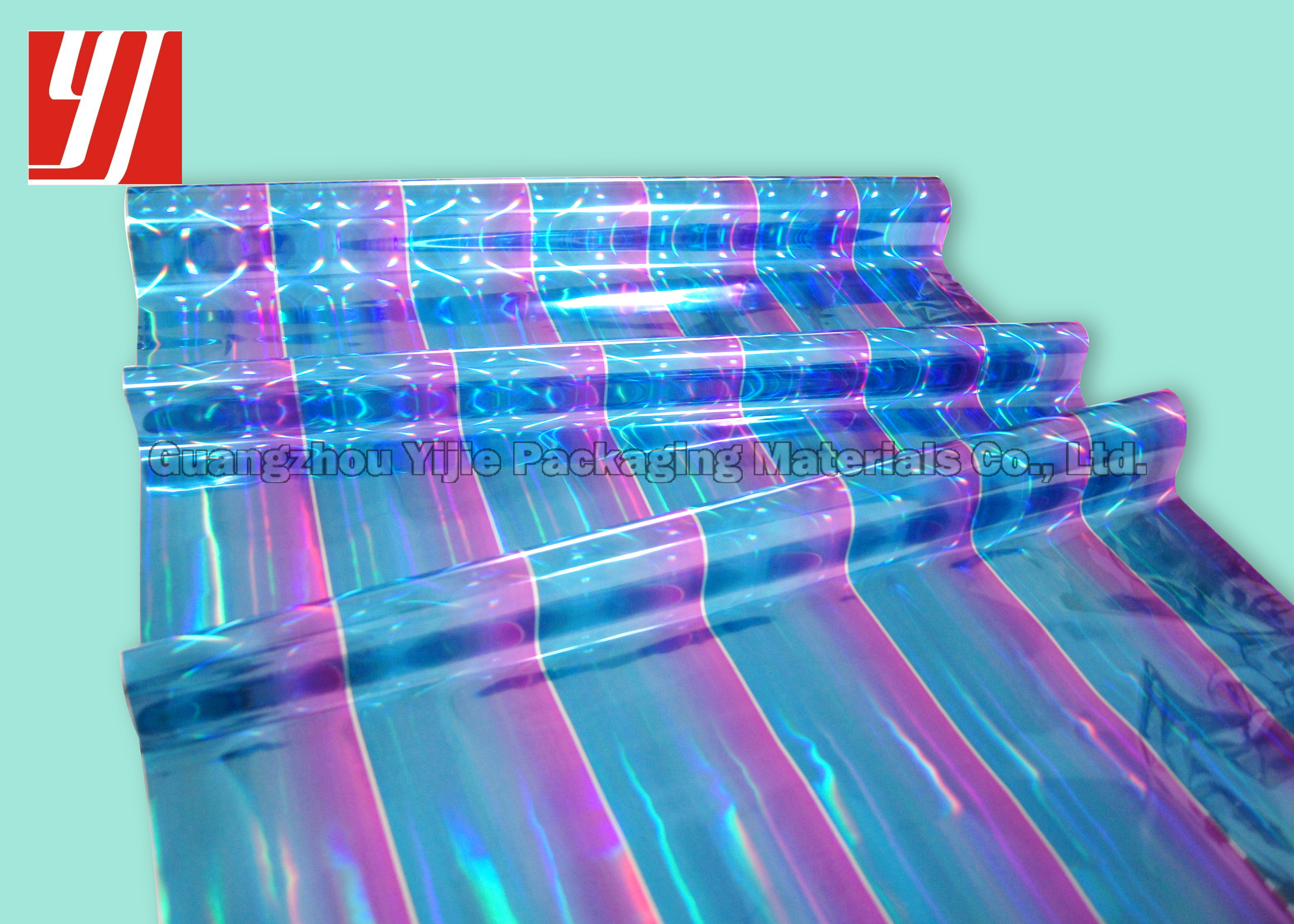 PET Holographic Hot Stamping Foil For Bags Book Wraps Clear Labels Folders Media Covers