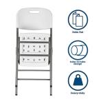 HDPE Plastic Folding Chairs Outdoor White Folding Chairs Plastic Customized
