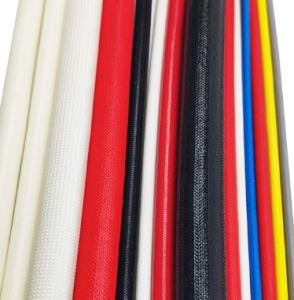 Quality 200c Silicone Fiberglass Sleeve 4kv , Fireproof Silicone Coated Fiberglass Tubing wholesale