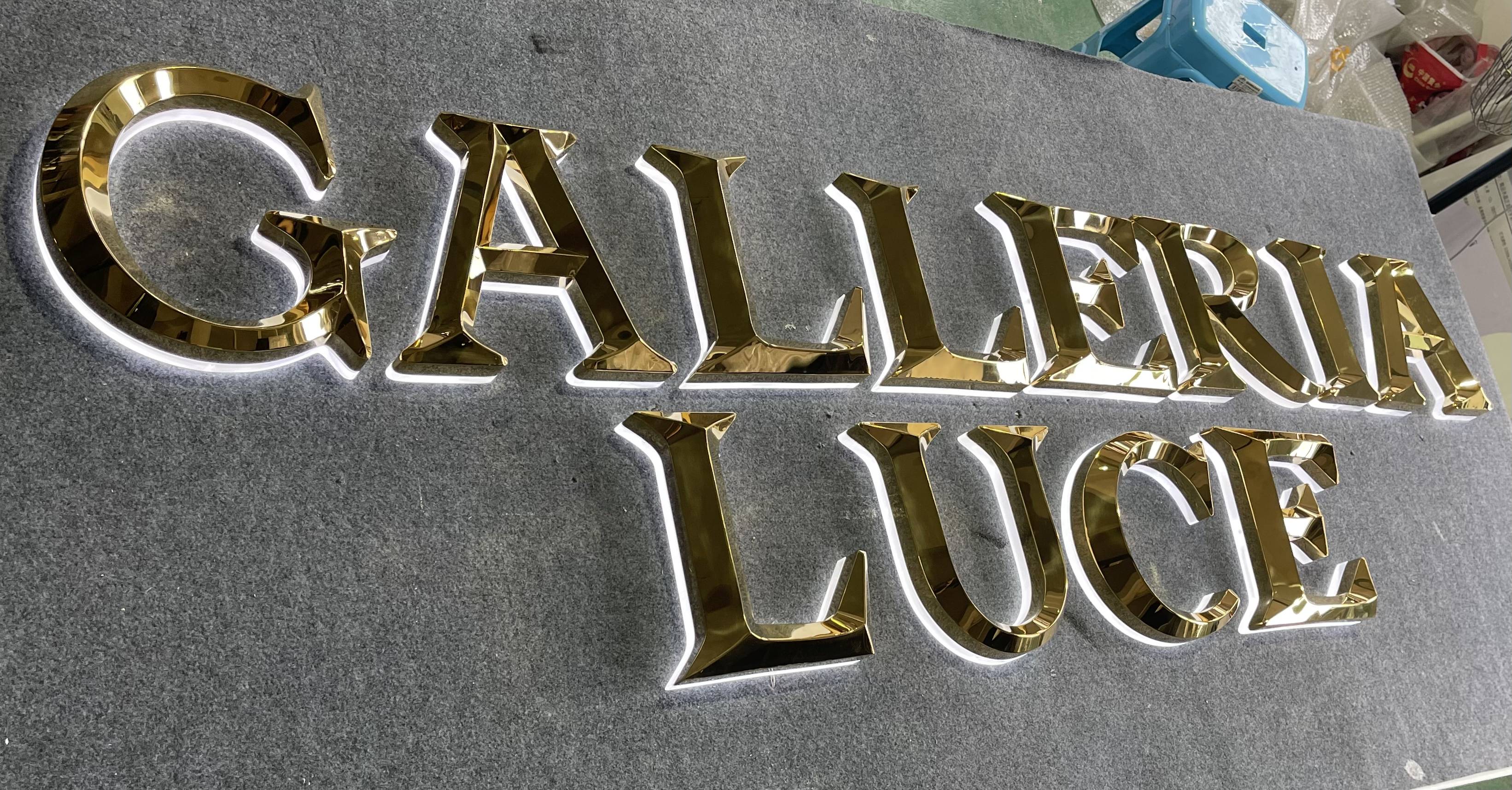 Customized Illuminated outdoor Light Led Letter wall Sign 3d Acrylic Light Up Custom Logo 3d led backlit letter sign