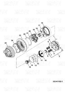 Quality JS200 Steel Excavator Final Drive Travel Drive Motor Catalog 332/K1192 wholesale