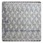 100 Nylon Swiss Voile Chantilly Lace , Customized French Lace Fabric