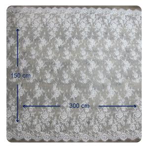 Quality 100 Nylon Swiss Voile Chantilly Lace , Customized French Lace Fabric wholesale
