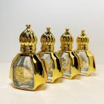 Portable Glass Essential Oil Roller Bottle High End Gold Perfume 10ml