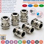 Nickel-Plated Brass M20 Metric Cable Gland, IP68 Adjustable Waterproof Cable