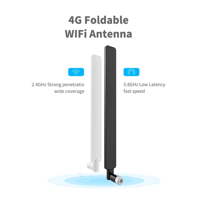 2.4GHz 5dBi Rubber Duck WiFi Antenna 4G 5G Foldable Omni Antennas Radiation Omni