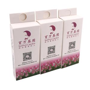 Quality 350gsm White Board Cosmetic Packaging Boxes Offset Printing With Hang Hole wholesale