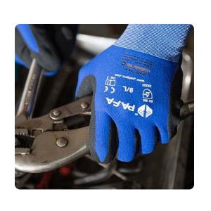 Quality Automotive Soft Nylon Spandex Liner With Sandy Nitrile Gloves wholesale