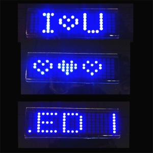 China Custom LED message display T-shirt blue light on sale