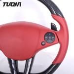 SLS Mercedes Benz Steering Wheel Carbon Fiber Red Smooth Leather