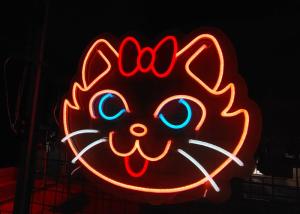 Quality Vasten Cat Custom Led Neon Signs 200cm For Amusement Park wholesale