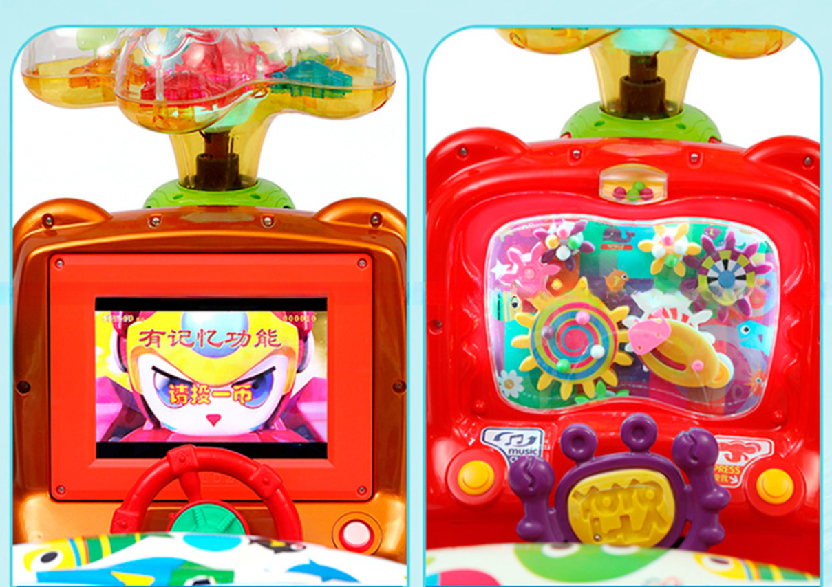 Commercial kids coin operated game machine QQ Whale kiddy rides for children