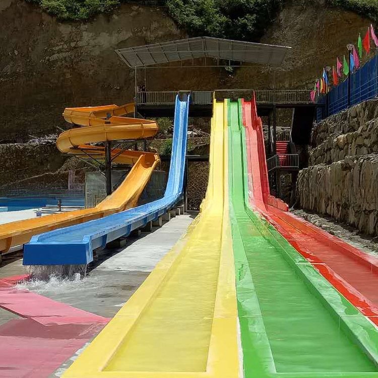 Water Park Design Rainbow Spiral Fiberglass Slide