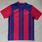 Durable Football Team Jersey Blue Red Polyester Fiber Fan Soccer Jersey