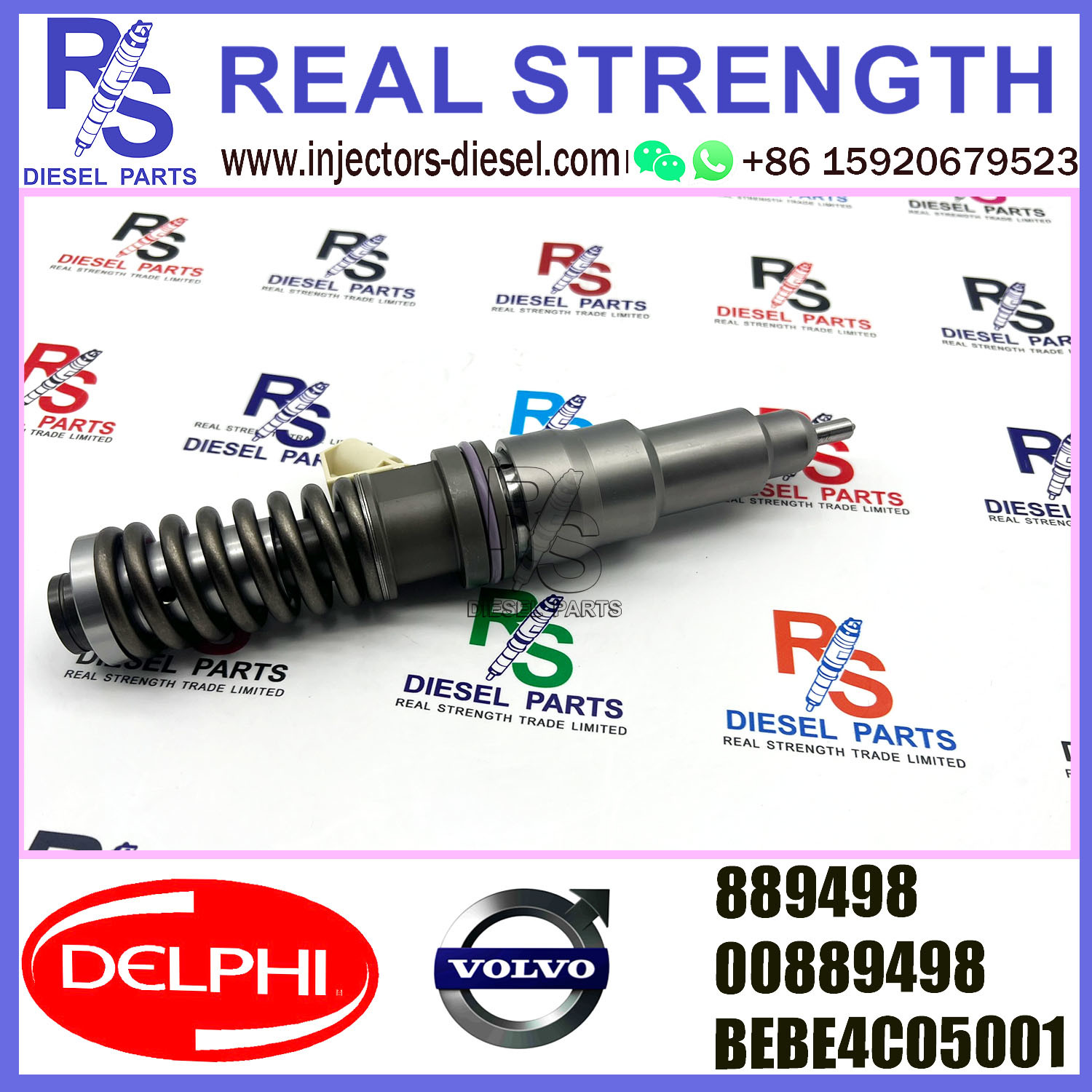 V-O-L-V 2pin injector889498 00889498 Diesel pump Injector DELPHI BEBE4C05001 for 9.0 LITRE MARINE