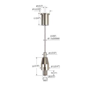Quality Flexible Size Steel Wire Hanging Systems For Lighting Fixture YW86002 wholesale