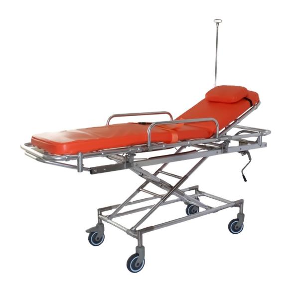 Adjusted 75in 60 Deg Hospital Patient Stretcher Transport Trolley Non Magnetic