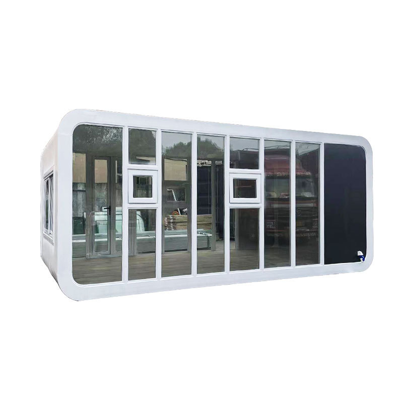 Luxury White Space Capsule Steel Prefab Home Apple Cabin Container House for Camping