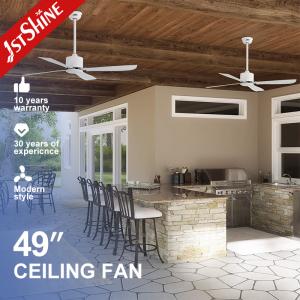 Quality 110-240V/50Hz-60Hz White Iron Ceiling Fan with Smart Remote and 4 Blades 1stshine wholesale