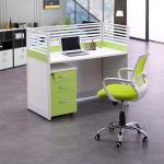 Green Call Center Office Cubicles Workstation Thickness 30mm