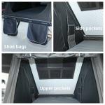Clamshell Black Auto Roof Top Tent Suv Rooftop Camper With 320G Oxford Cloth